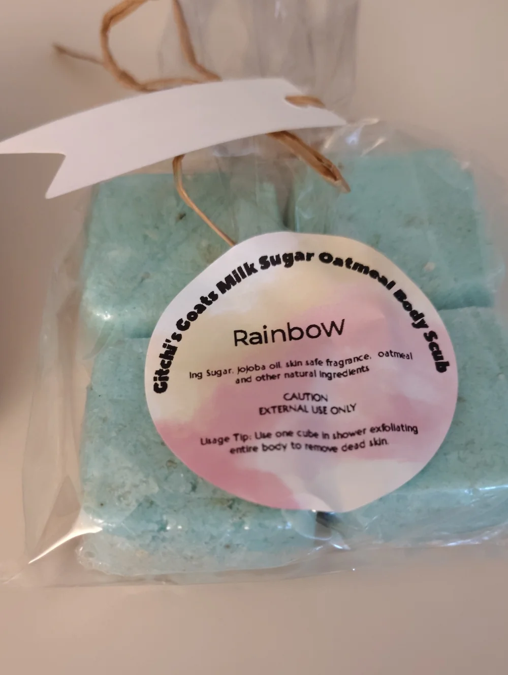Rainbow Oatmeal Bathv Scrubs And Coffee Soap- Blue Scented Kids Bath